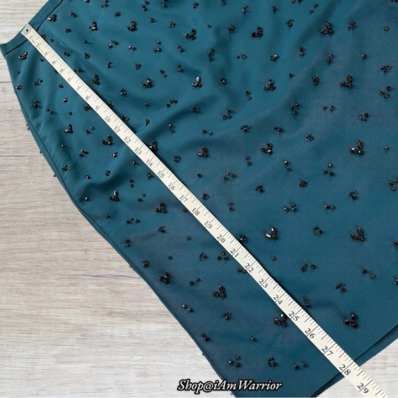 J.Crew Collection 2PC teal beaded crop top & pencil midi skirt *shop@iamwarrior - Picture 10 of 16